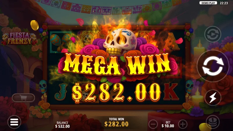 Fiesta Frenzy - câștig mare în modul Free Spins